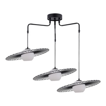 Luster na sajli SOL 3xE27/60W/230V crno