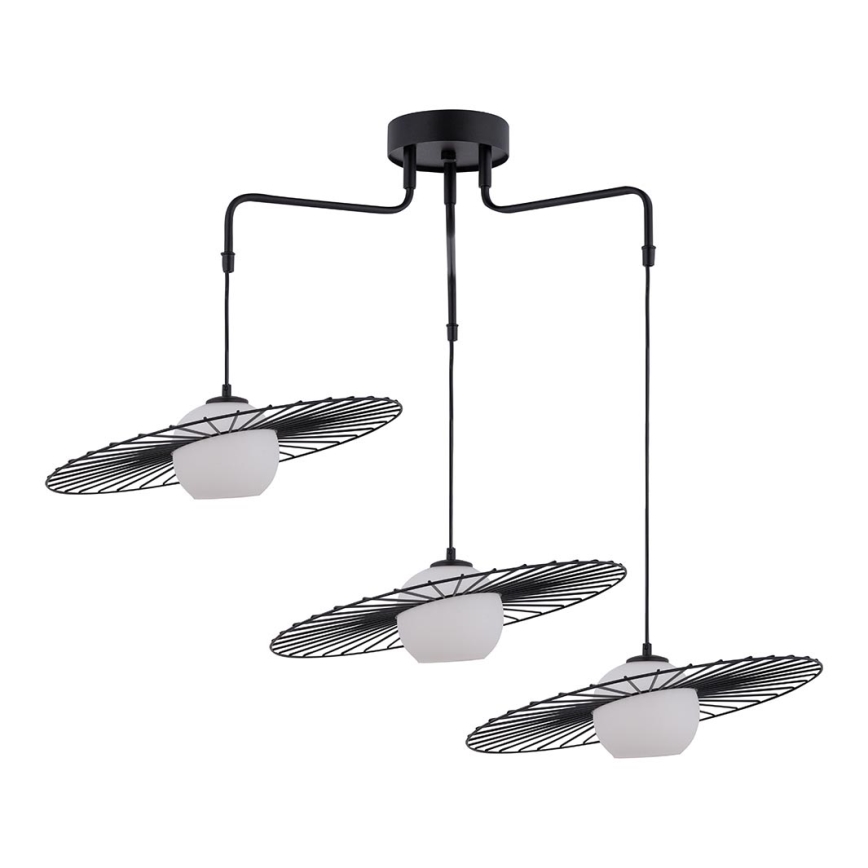 Luster na sajli SOL 3xE27/60W/230V crno