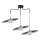 Luster na sajli SOL 3xE27/60W/230V crno