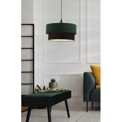Luster na sajli SOLANTO 1xE27/60W/230V zelena/crno