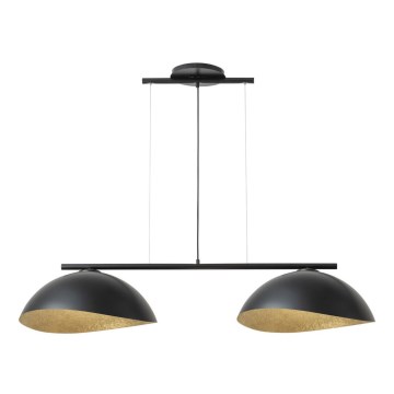 Luster na sajli SOLAR 2xE27/60W/230V crno
