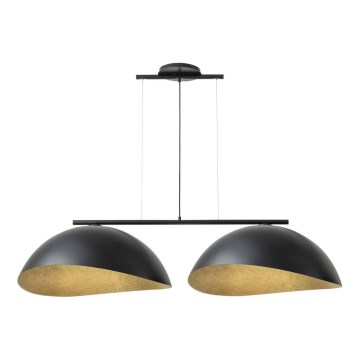 Luster na sajli SOLAR 2xE27/60W/230V crno
