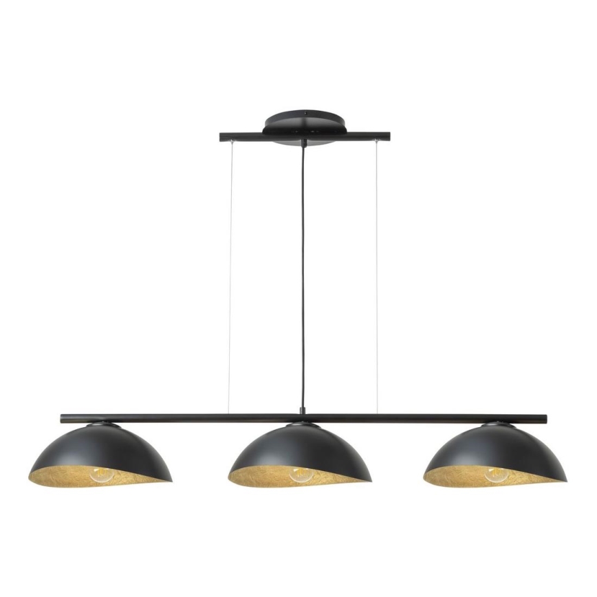 Luster na sajli SOLAR 3xE27/60W/230V crno