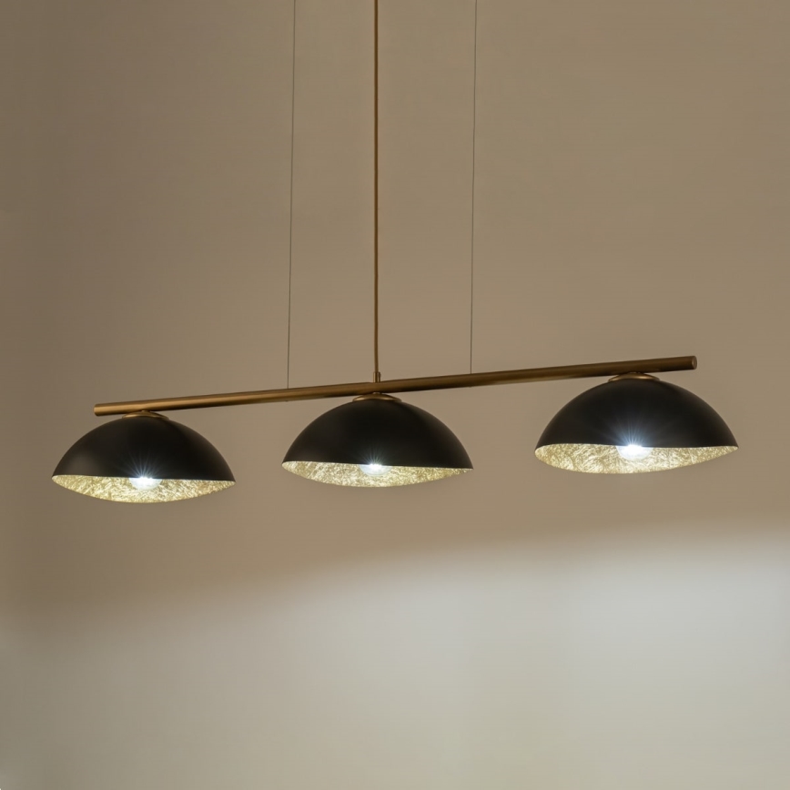 Luster na sajli SOLAR 3xE27/60W/230V zlatna