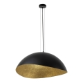 Luster na sajli SOLARIS 1xE27/60W/230V pr. 48 cm crno/zlatna