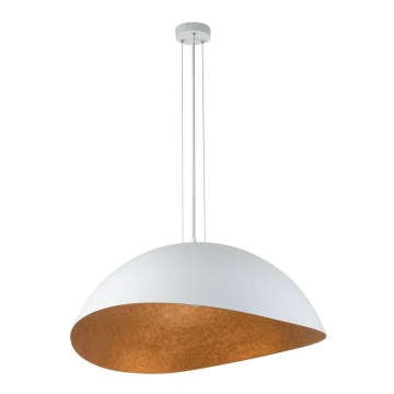 Luster na sajli SOLARIS 1xE27/60W/230V pr. 69 cm bela/bakrena