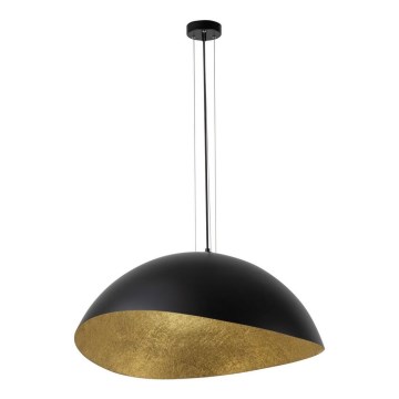 Luster na sajli SOLARIS 1xE27/60W/230V pr. 69 cm crno/zlatna