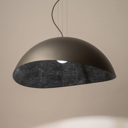 Luster na sajli SOLARIS 1xE27/60W/230V pr. 69 cm srebrno/crno