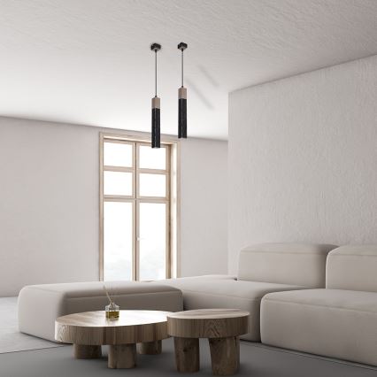 Luster na sajli SOLO 1xGU10/MR11/40W/230V crno