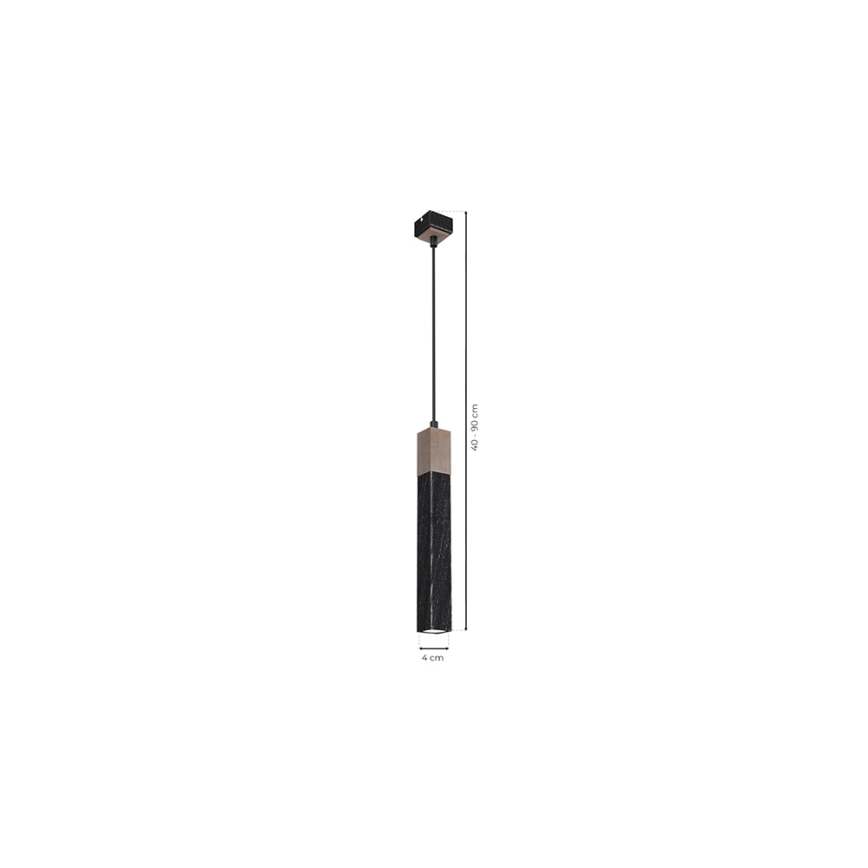 Luster na sajli SOLO 1xGU10/MR11/40W/230V crno