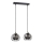 Luster na sajli SOLO BLACK 2xE27/60W/230V crno/zlatna