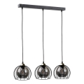 Luster na sajli SOLO BLACK 3xE27/60W/230V crno/zlatna
