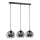 Luster na sajli SOLO BLACK 3xE27/60W/230V crno/zlatna