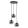 Luster na sajli SOLO BLACK 3xE27/60W/230V crno/zlatna