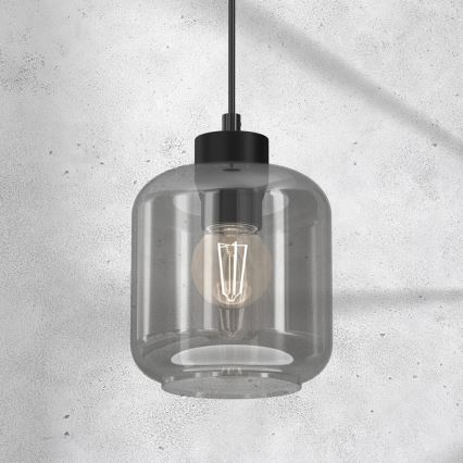 Luster na sajli SOMBRA 1xE27/60W/230V sivo