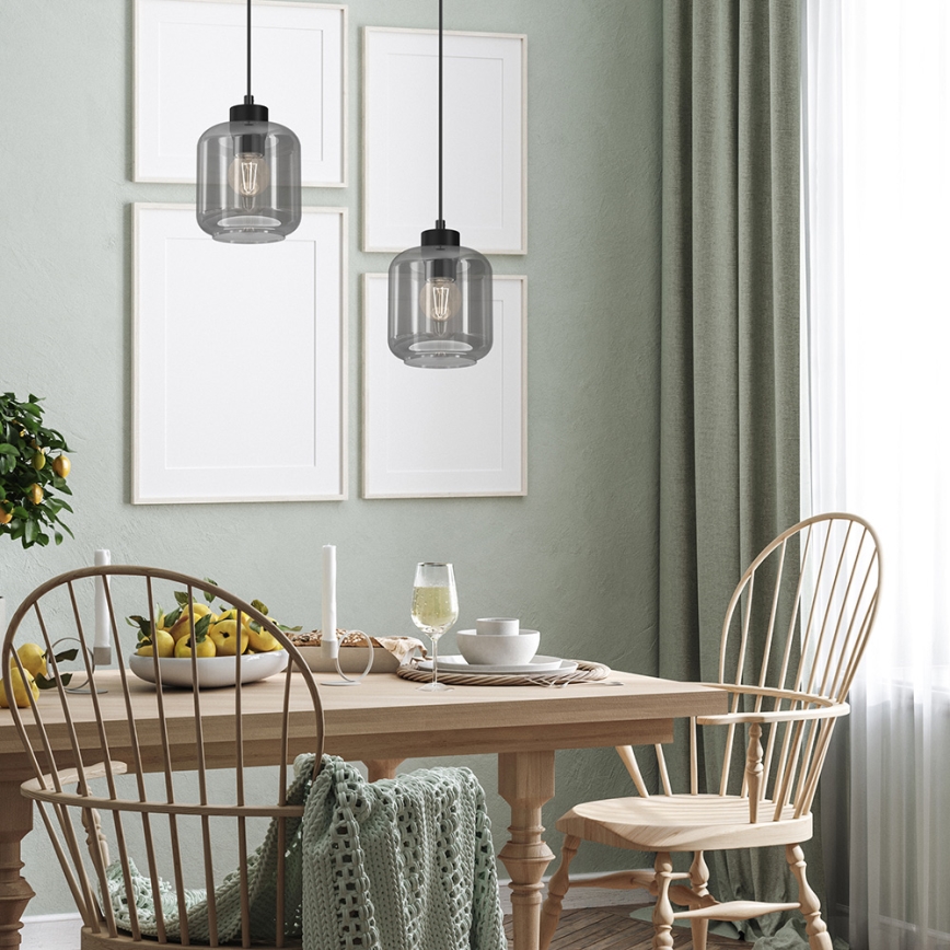 Luster na sajli SOMBRA 1xE27/60W/230V sivo