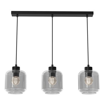 Luster na sajli SOMBRA 3xE27/60W/230V sivo