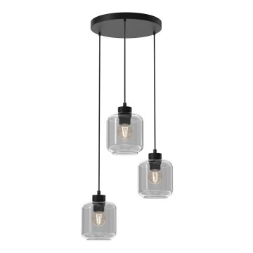 Luster na sajli SOMBRA 3xE27/60W/230V sivo