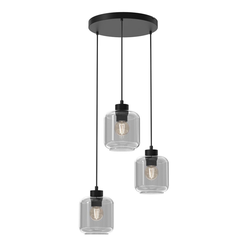 Luster na sajli SOMBRA 3xE27/60W/230V sivo