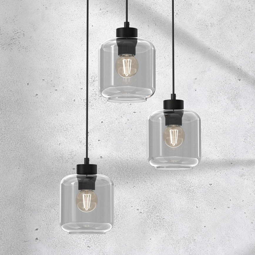 Luster na sajli SOMBRA 3xE27/60W/230V sivo