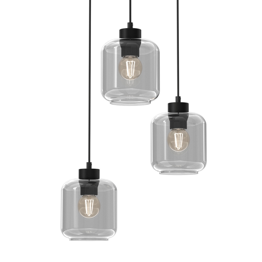 Luster na sajli SOMBRA 3xE27/60W/230V sivo