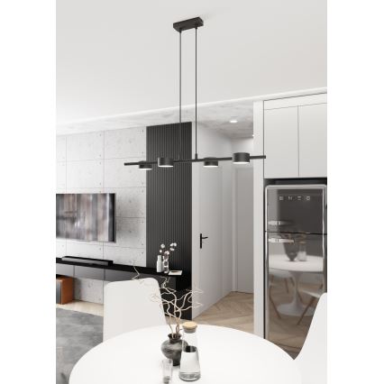 Luster na sajli SORA 4xGX53/12W/230V crno