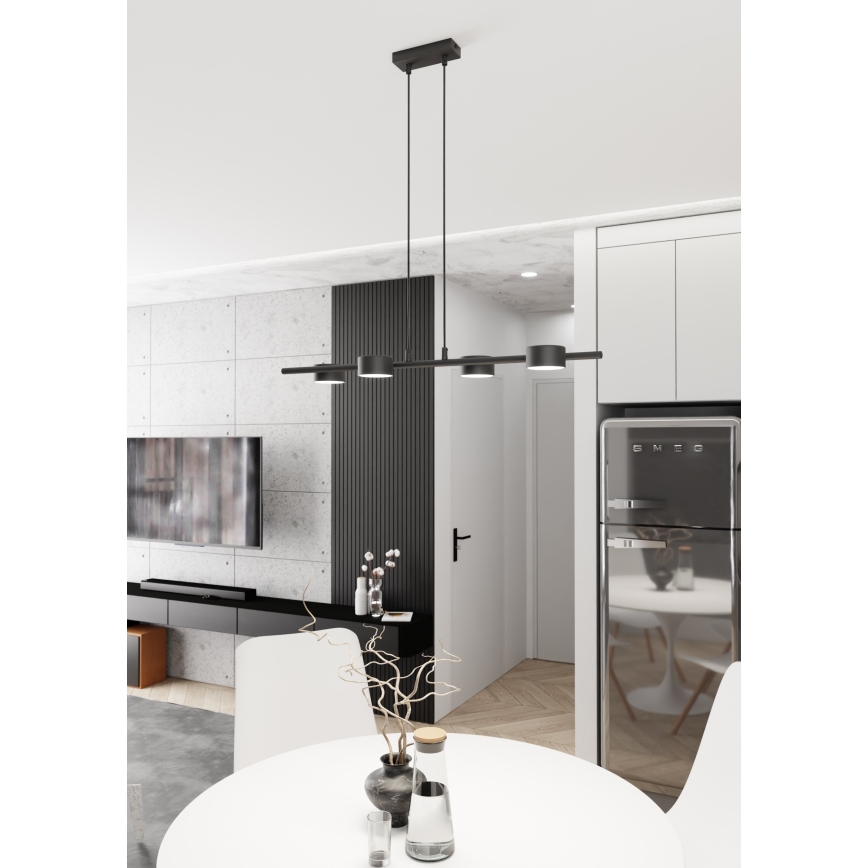 Luster na sajli SORA 4xGX53/12W/230V crno