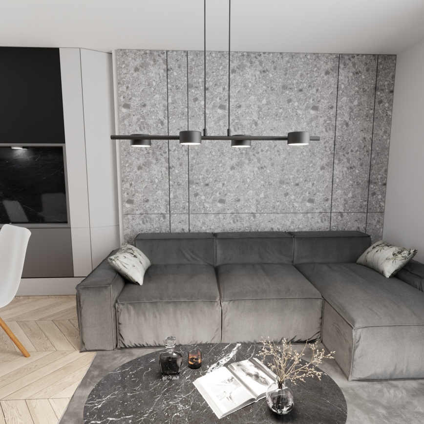 Luster na sajli SORA 4xGX53/12W/230V crno
