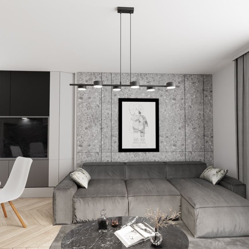 Luster na sajli SORA 6xGX53/12W/230V crno