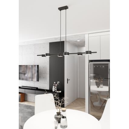 Luster na sajli SORA 6xGX53/12W/230V crno