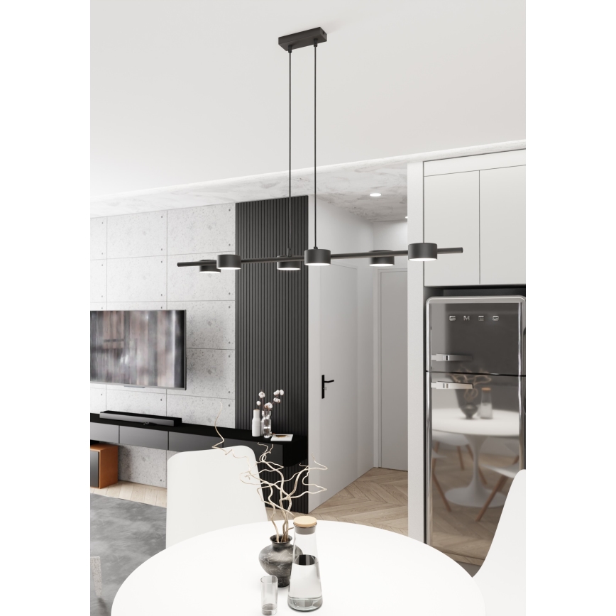 Luster na sajli SORA 6xGX53/12W/230V crno