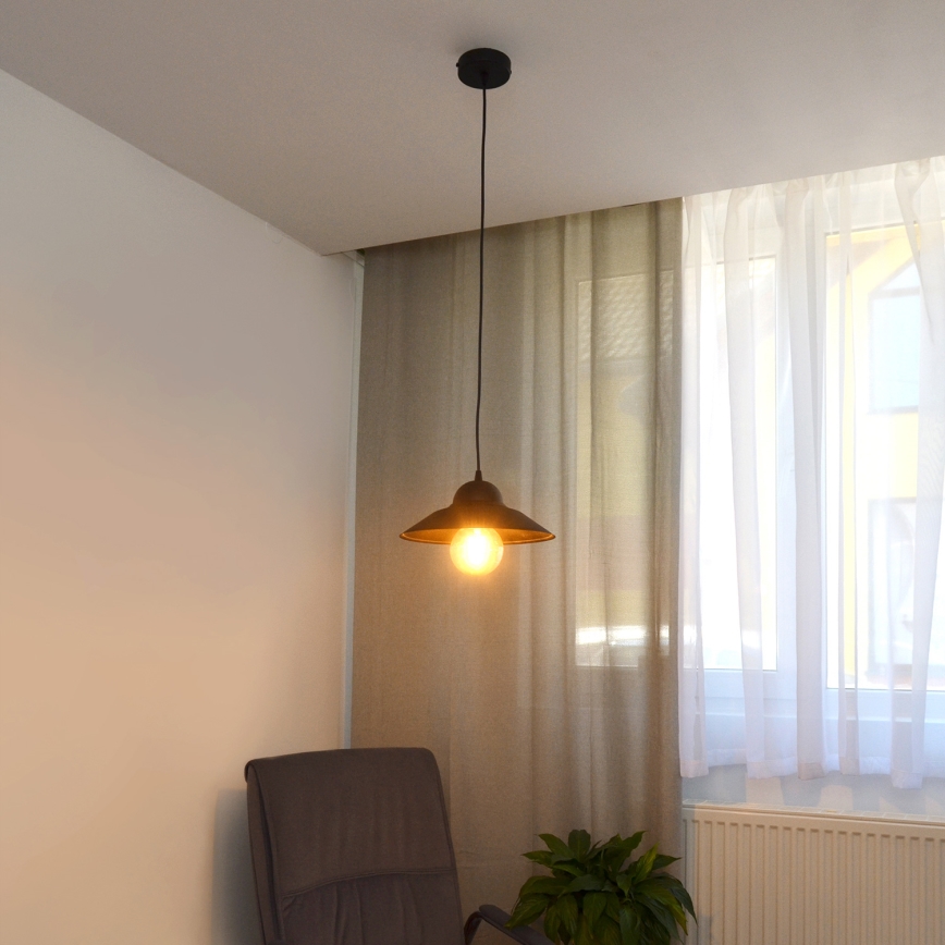 Luster na sajli SORAPIS 1xE27/15W/230V crno