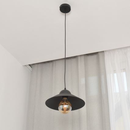 Luster na sajli SORAPIS 1xE27/15W/230V crno