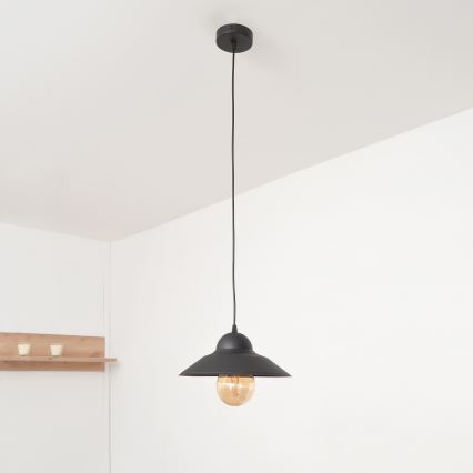 Luster na sajli SORAPIS 1xE27/15W/230V crno