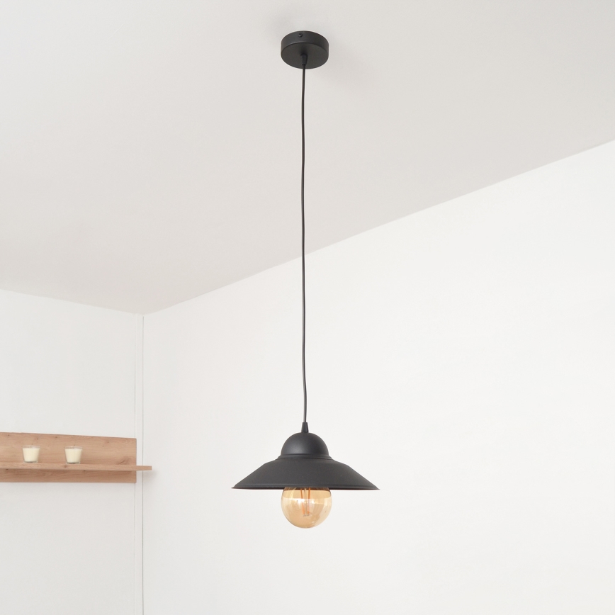 Luster na sajli SORAPIS 1xE27/15W/230V crno