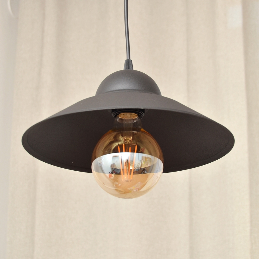 Luster na sajli SORAPIS 1xE27/15W/230V crno
