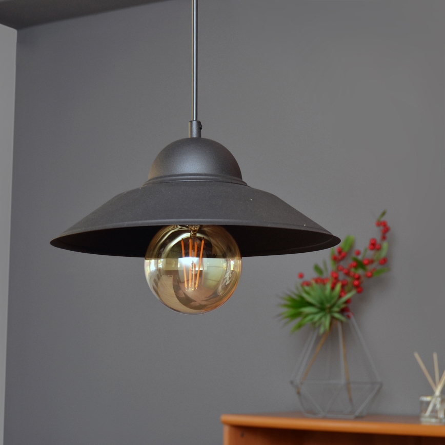 Luster na sajli SORAPIS 1xE27/15W/230V crno