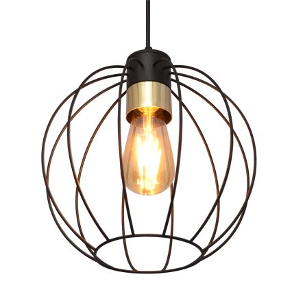 Luster na sajli STARLIGHT 1xE27/15W/230V crna/zlatna