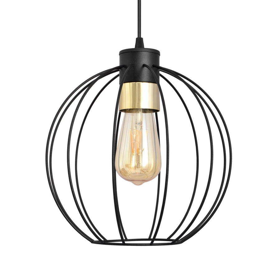 Luster na sajli STARLIGHT 1xE27/15W/230V crna/zlatna