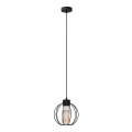 Luster na sajli STARLIGHT 1xE27/15W/230V crno/srebrno