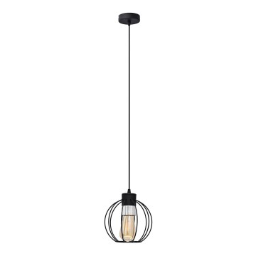 Luster na sajli STARLIGHT 1xE27/15W/230V crno/srebrno