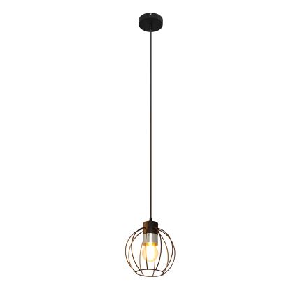 Luster na sajli STARLIGHT 1xE27/15W/230V crno/srebrno