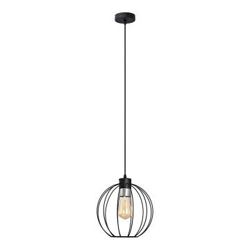 Luster na sajli STARLIGHT 1xE27/15W/230V crno/stříbná