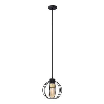 Luster na sajli STARLIGHT 1xE27/15W/230V crno/zlatna