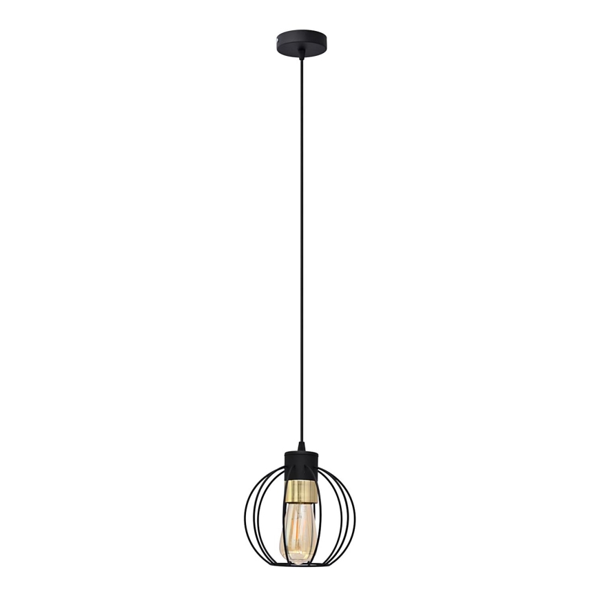 Luster na sajli STARLIGHT 1xE27/15W/230V crno/zlatna