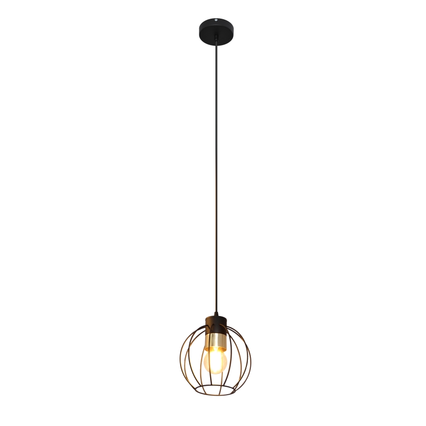 Luster na sajli STARLIGHT 1xE27/15W/230V crno/zlatna