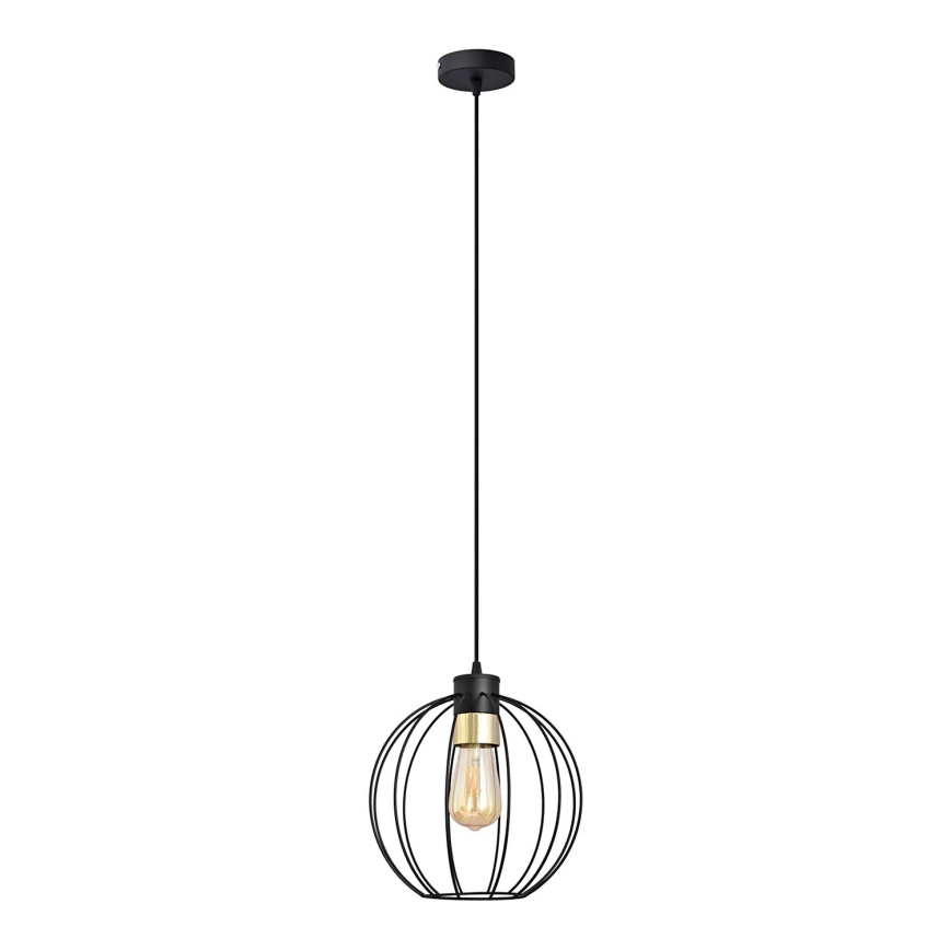 Luster na sajli STARLIGHT 1xE27/15W/230V crno/zlatna