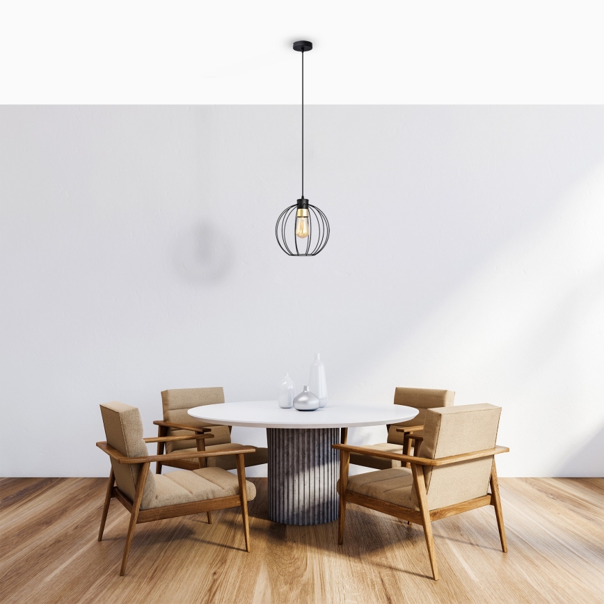 Luster na sajli STARLIGHT 1xE27/15W/230V crno/zlatna