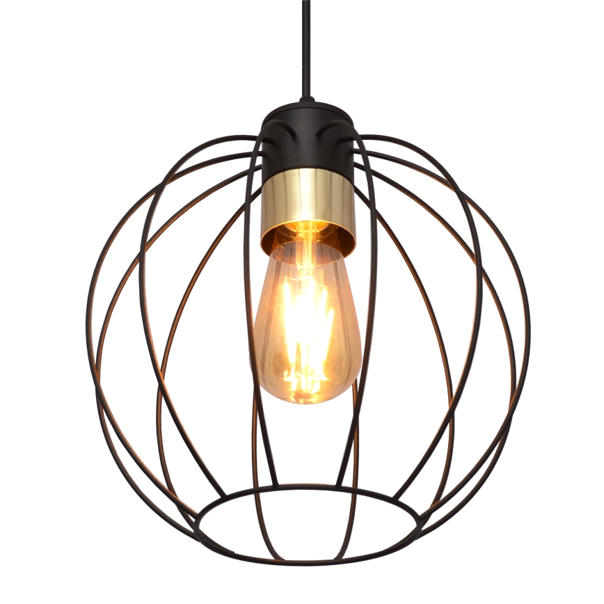 Luster na sajli STARLIGHT 1xE27/15W/230V crno/zlatna