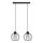 Luster na sajli STARLIGHT 2xE27/15W/230V crno/srebrno